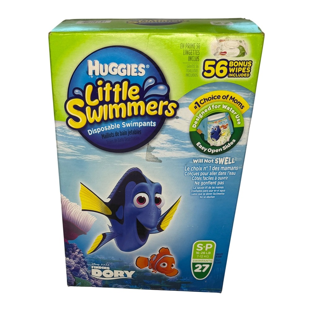 Huggies‎ Little Swimmers Small 27ct Finding Dory Disposable Swim Diapers Wipes